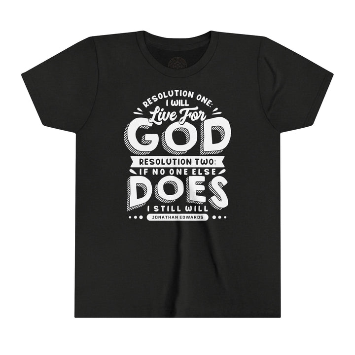 Live For God Youth T-shirt Kids clothes Black Heather S 