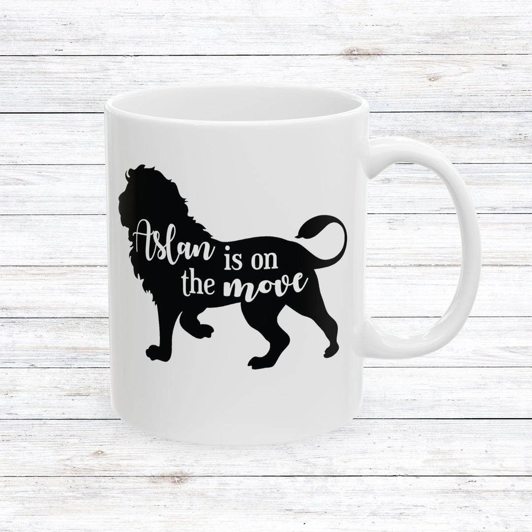 Christian Coffee Mug Aslan Is On The Move Ceramic Mug   