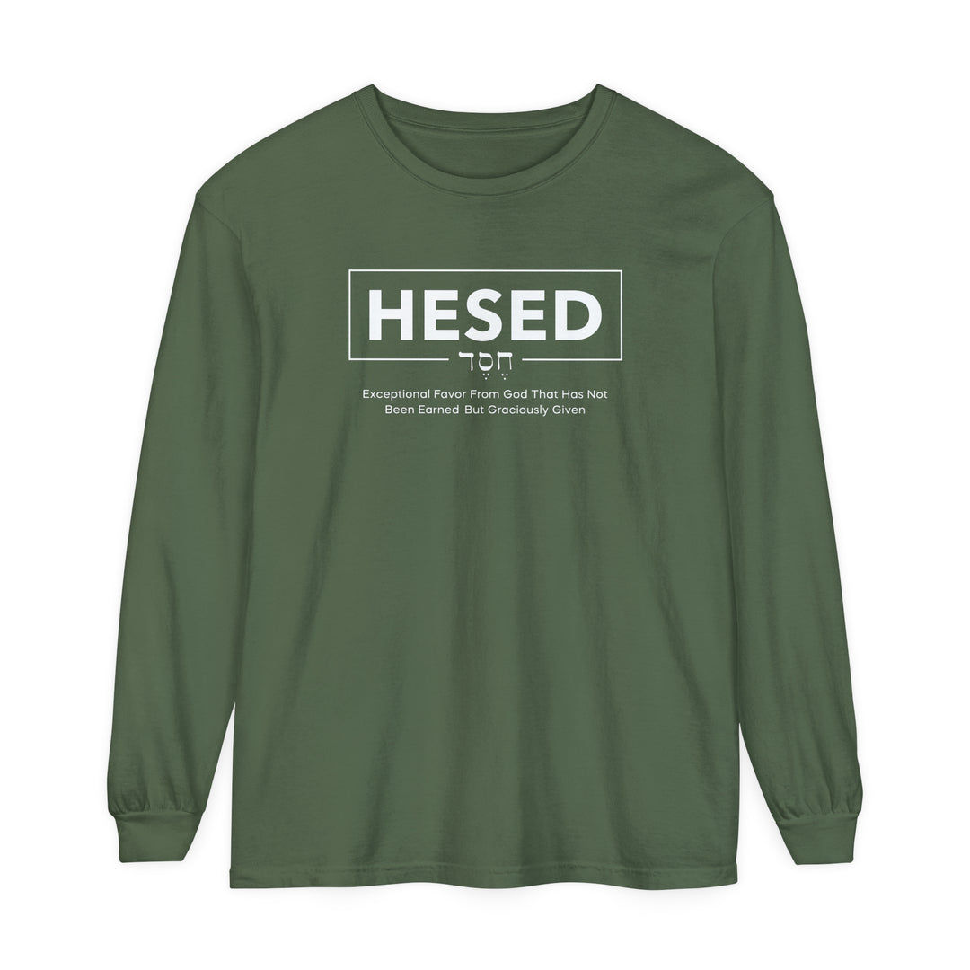 Hesed Exceptional Favor Long Sleeve Shirt Long-sleeve Hemp S 