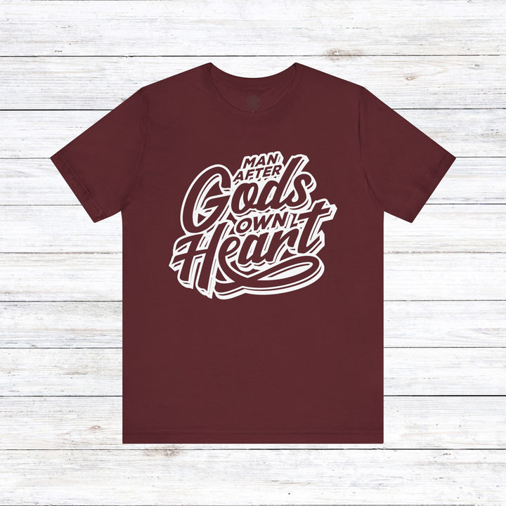 Man After God's Own Heart Unisex T-Shirt T-Shirt Maroon S 