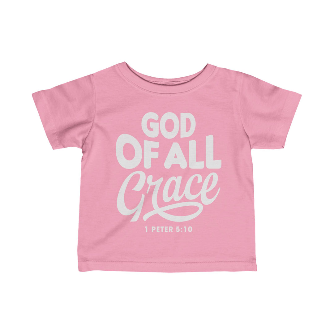 God of All Grace Baby Tee Kids clothes Pink 6M 