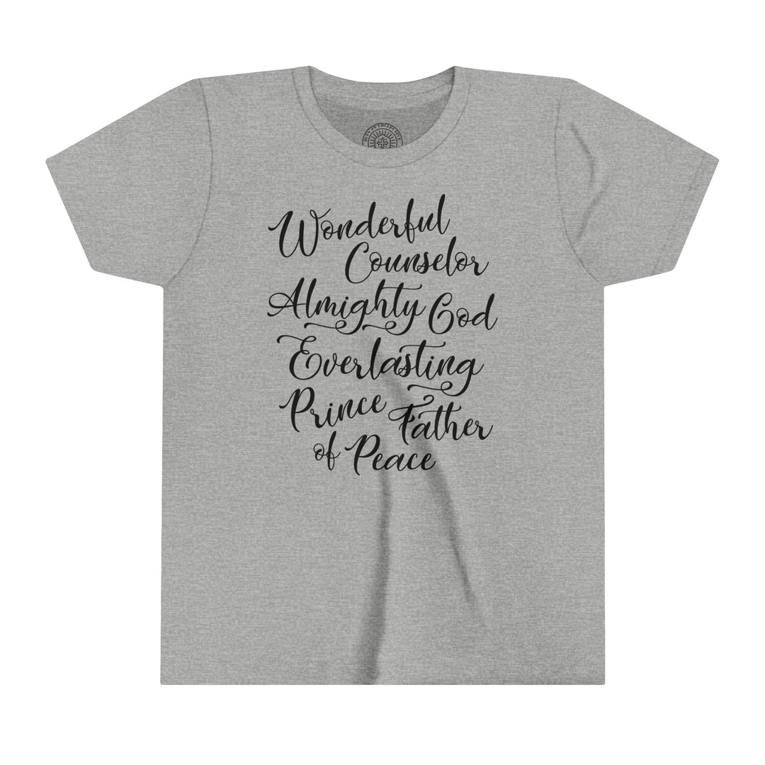 Wonderful Counselor Youth T-shirt Kids clothes Athletic Heather S 