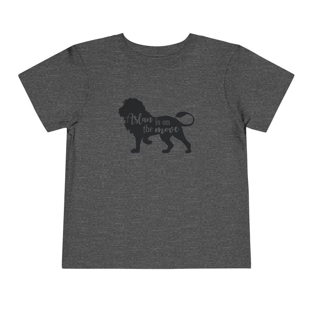 Aslan Is On The Move Toddler Tee Kids clothes Dark Heather Grey 2T 