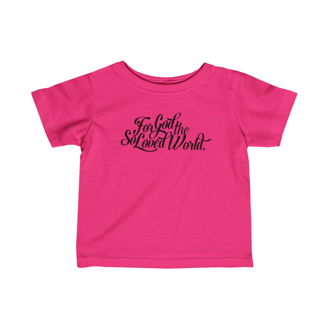 God So Loved Baby Tee Kids clothes Hot Pink 6M 