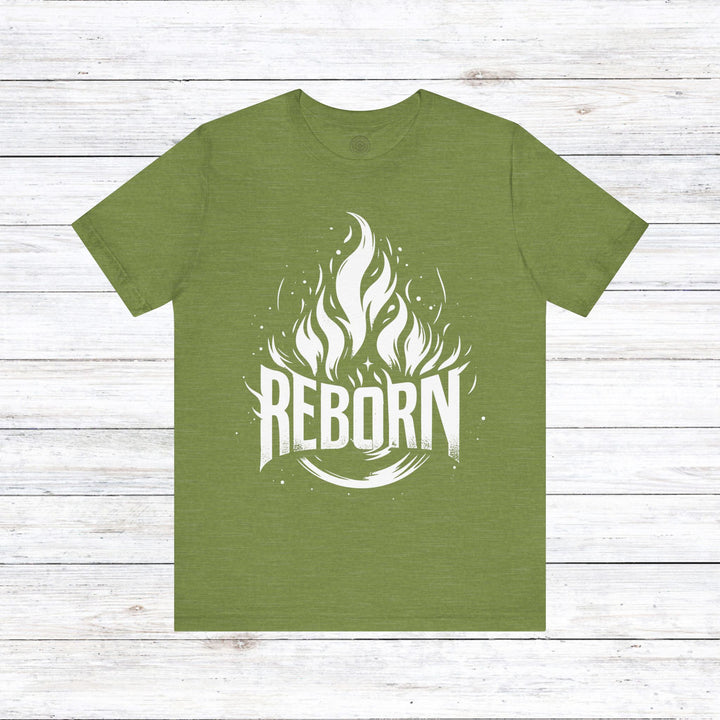 Reborn Unisex T-Shirt T-Shirt Heather Green S 