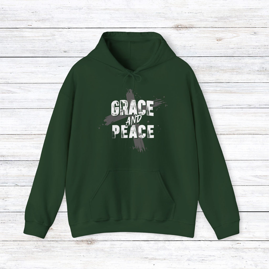 Grace and Peace Hoodie Hoodie Forest Green S 