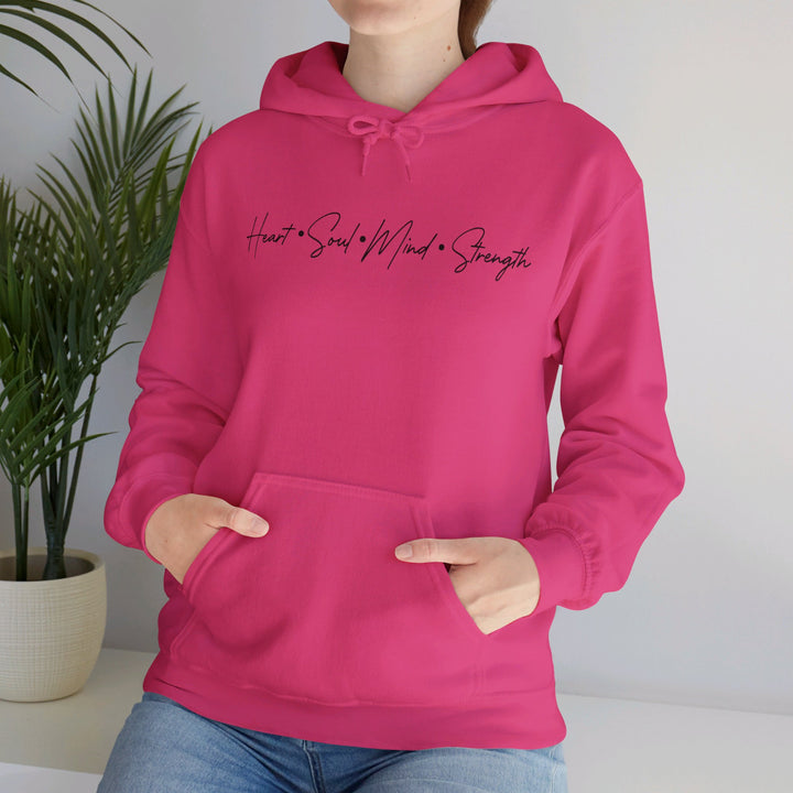 Heart Soul Mind Strength Script Hoodie Hoodie   