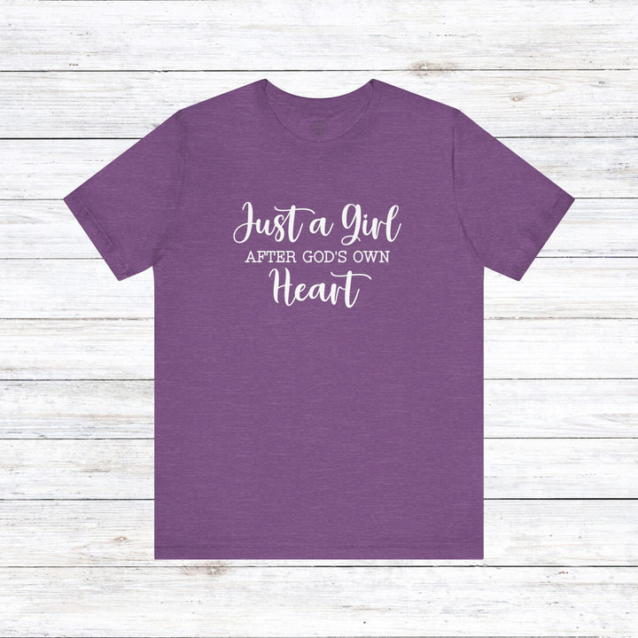 Girl After God's Own Heart Unisex T-Shirt T-Shirt Heather Team Purple S 