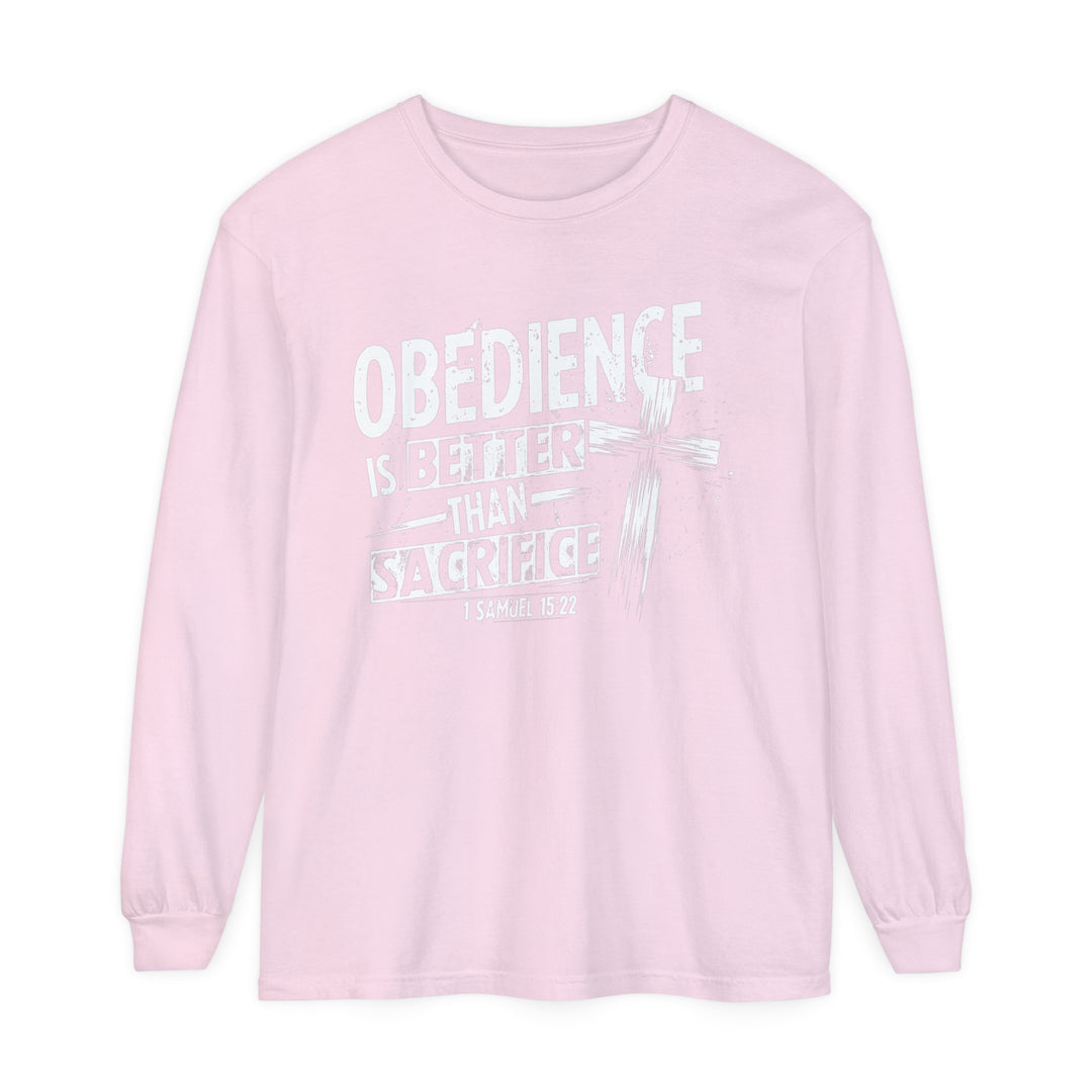 Obedience Is Better Cross Long Sleeve Shirt Long-sleeve Blossom S 