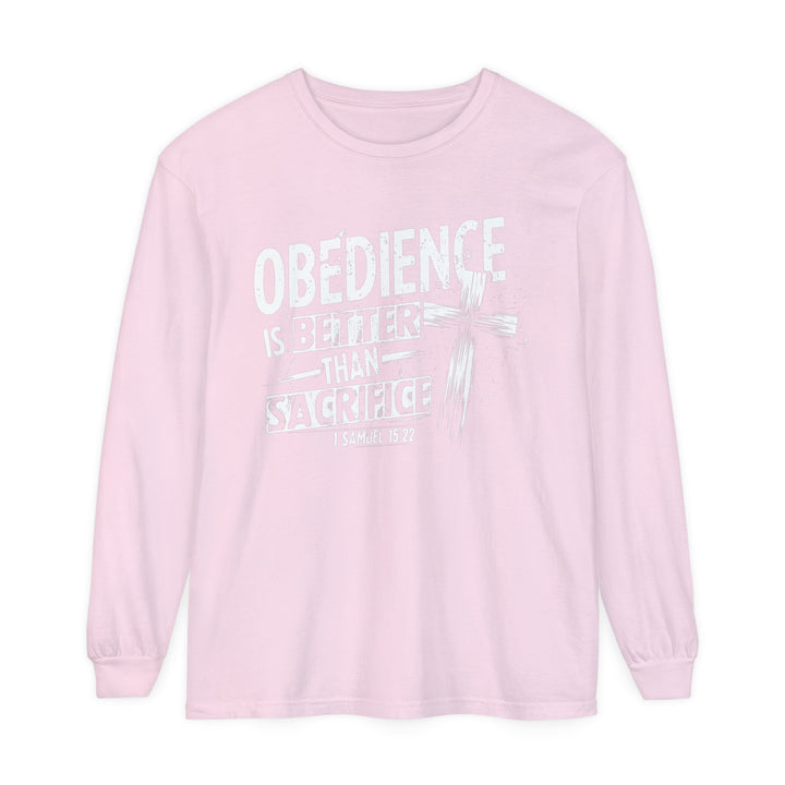 Obedience Is Better Cross Long Sleeve Shirt Long-sleeve Blossom S 