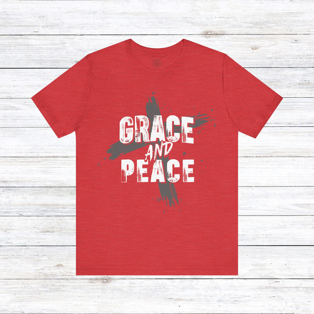 Grace and Peace Unisex T-Shirt T-Shirt Heather Red S 