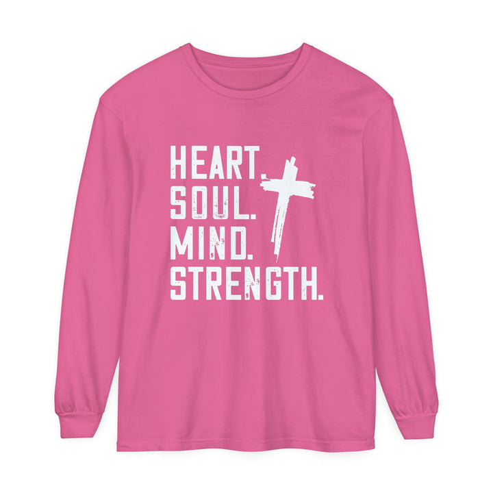 Heart Soul Mind Strength Long Sleeve Shirt Long-sleeve Crunchberry S 