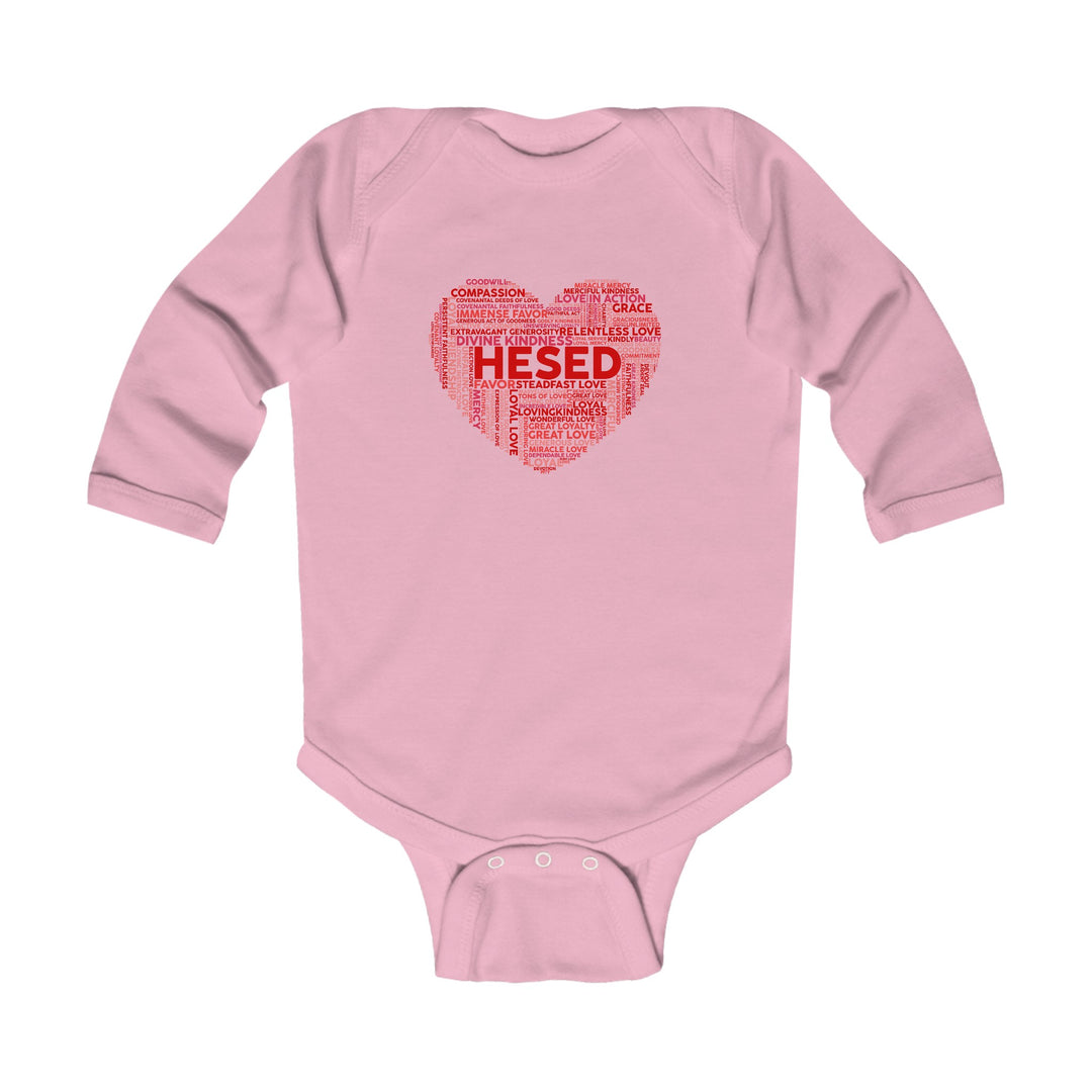 Hesed Heart Cloud Infant Long Sleeve Bodysuit Kids clothes Pink NB (0-3M) 