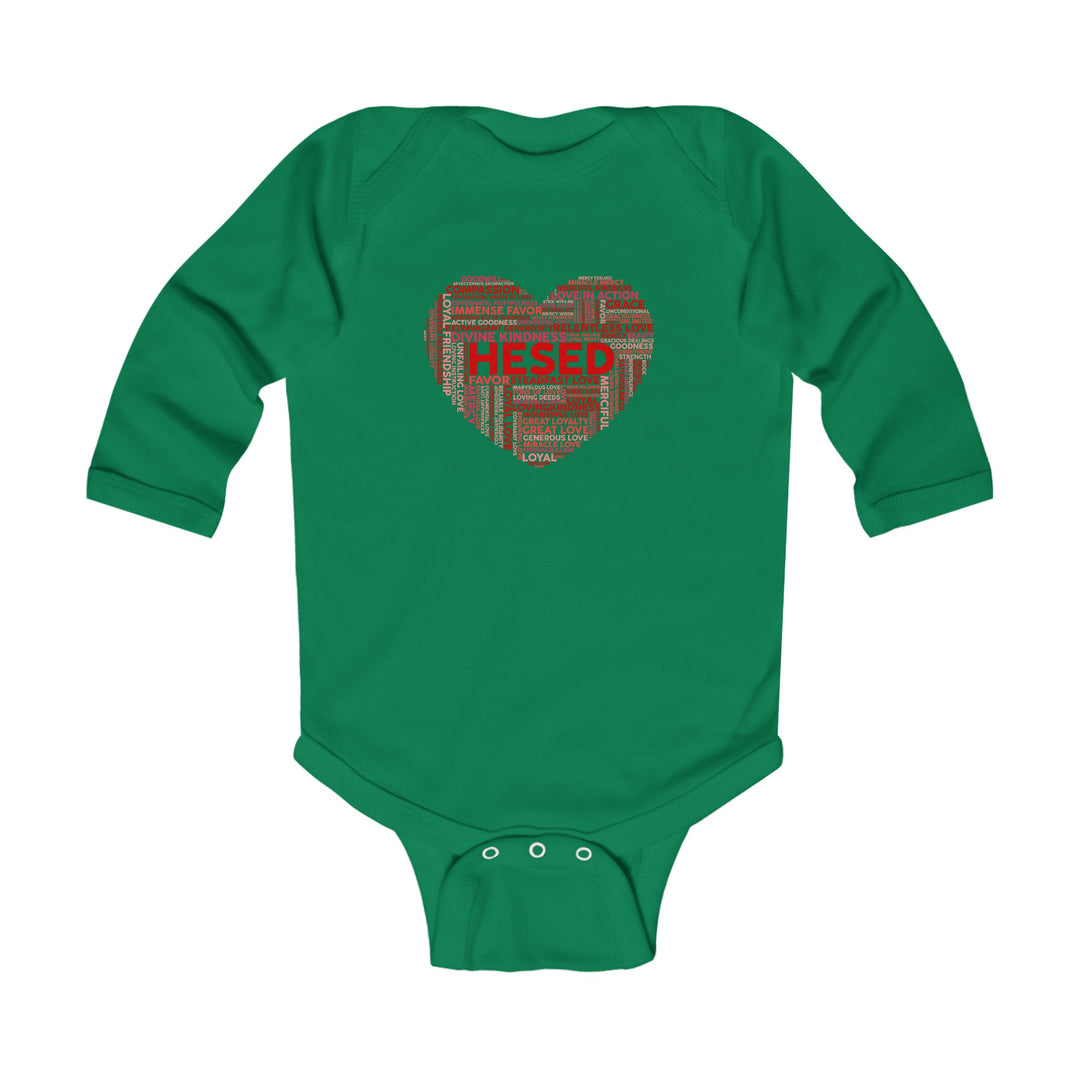 Hesed Heart Cloud Infant Long Sleeve Bodysuit Kids clothes Kelly NB (0-3M) 