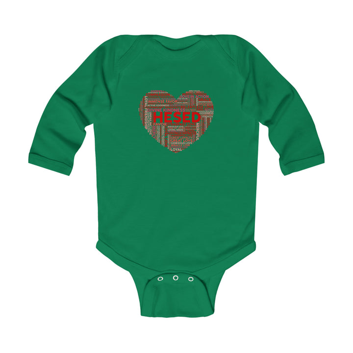 Hesed Heart Cloud Infant Long Sleeve Bodysuit Kids clothes Kelly NB (0-3M) 