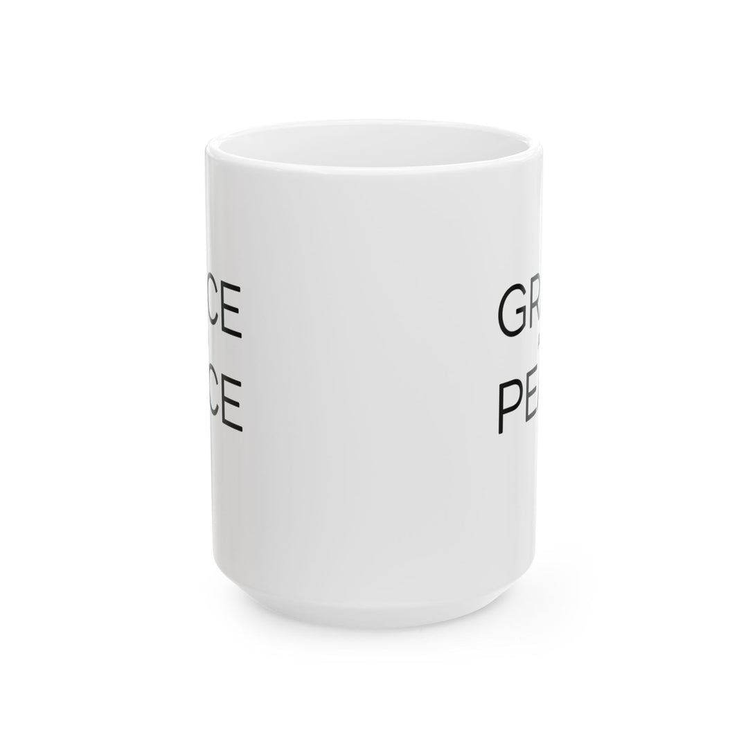 Christian Coffee Mug Grace and Peace Ceramic Mug   