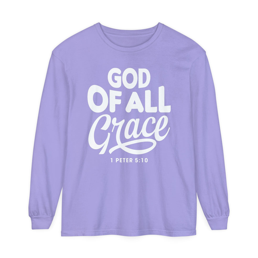 God of All Grace Long Sleeve Shirt Long-sleeve Violet S 