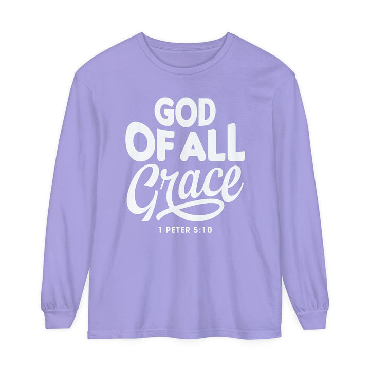 God of All Grace Long Sleeve Shirt Long-sleeve Violet S 