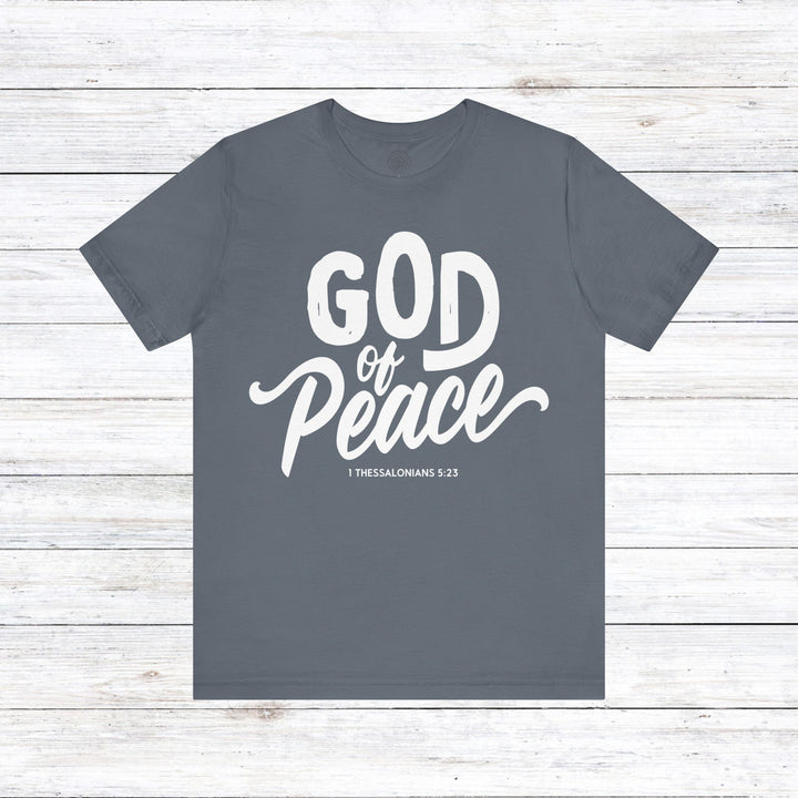 God of Peace Unisex T-Shirt T-Shirt Steel Blue S 