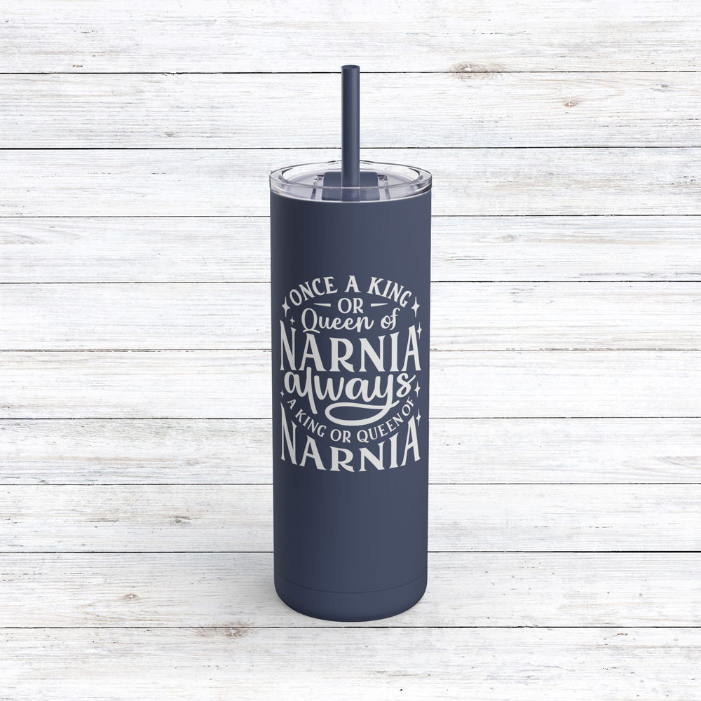 Christian Tumbler King or Queen Narnia Mug Indigo 20oz Matte