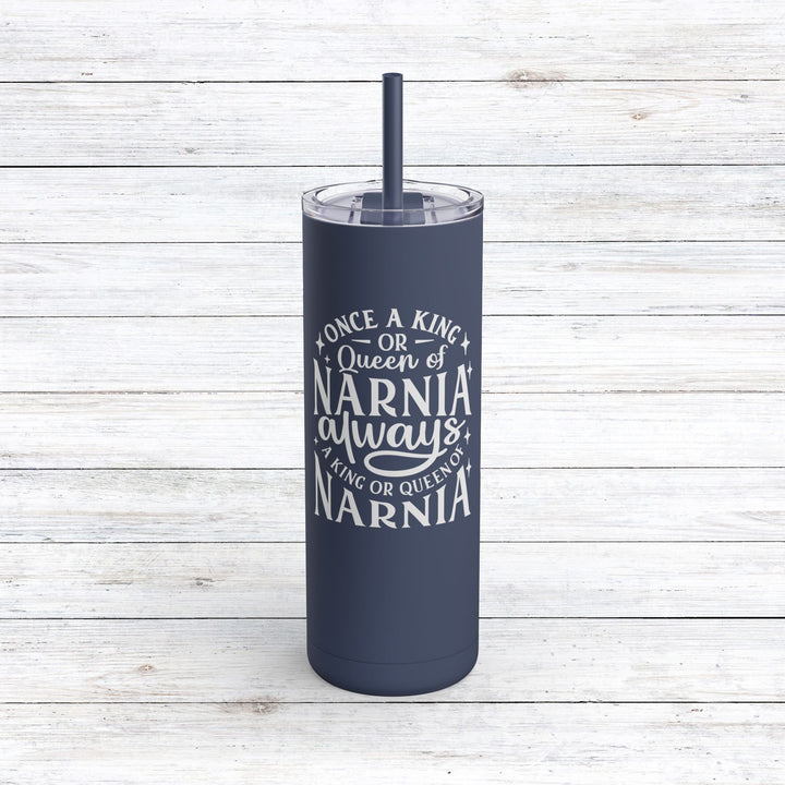 Christian Tumbler King or Queen Narnia Mug Indigo 20oz Matte