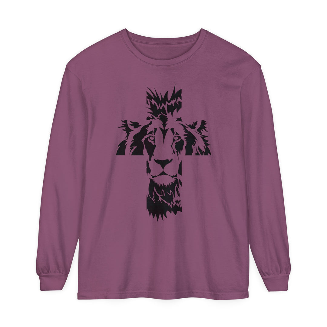 Aslan Cross Long Sleeve Shirt Long-sleeve Berry S 