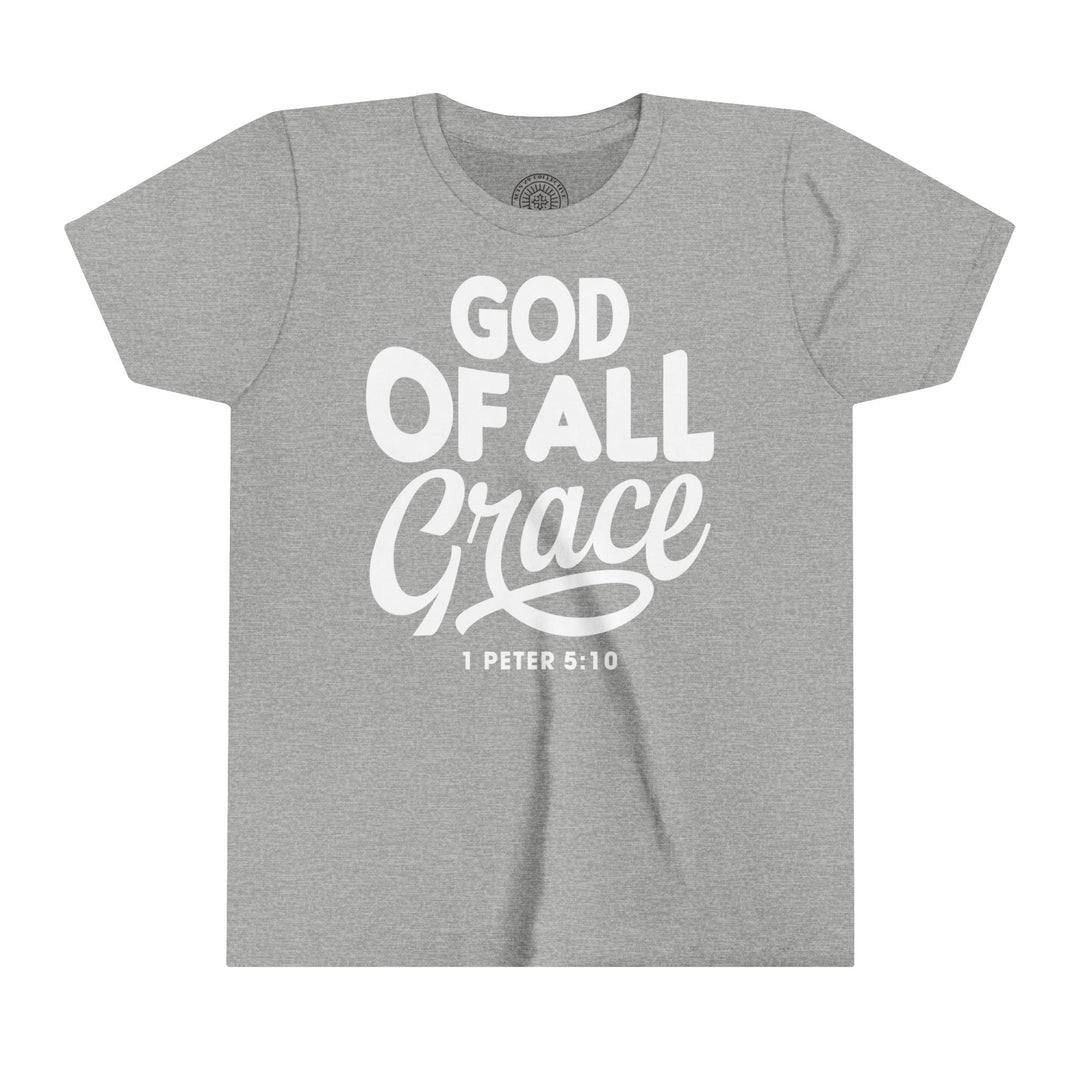 God of All Grace Youth T-shirt Kids clothes Athletic Heather S 