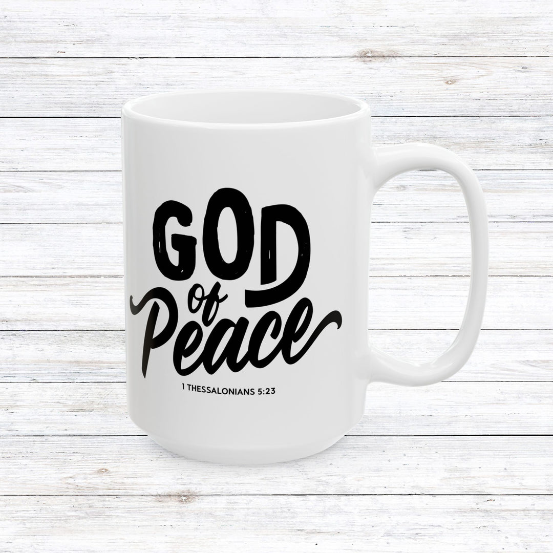 Christian Coffee Mug God of Peace Ceramic Mug 15oz  