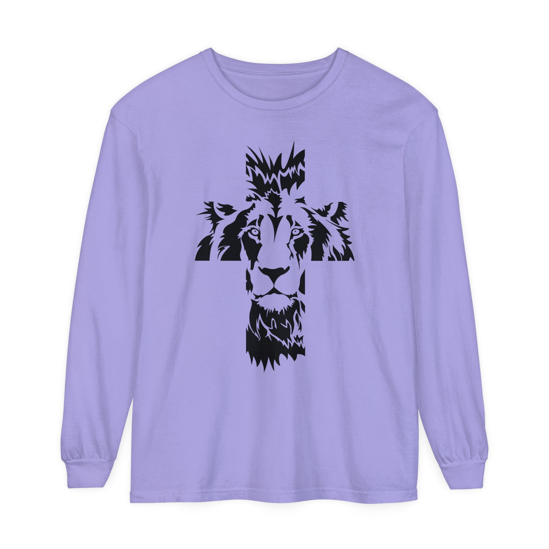 Aslan Cross Long Sleeve Shirt Long-sleeve Violet S 