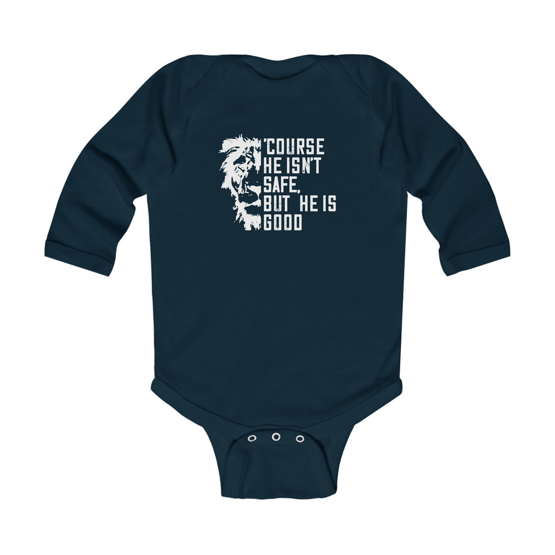 'Course He Isn't Safe Infant Long Sleeve Bodysuit Kids clothes Navy NB (0-3M) 