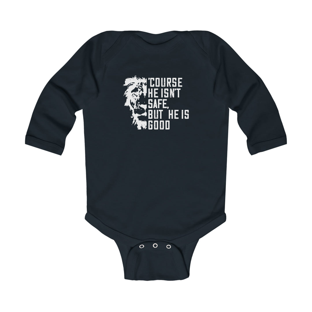 'Course He Isn't Safe Infant Long Sleeve Bodysuit Kids clothes Black NB (0-3M) 