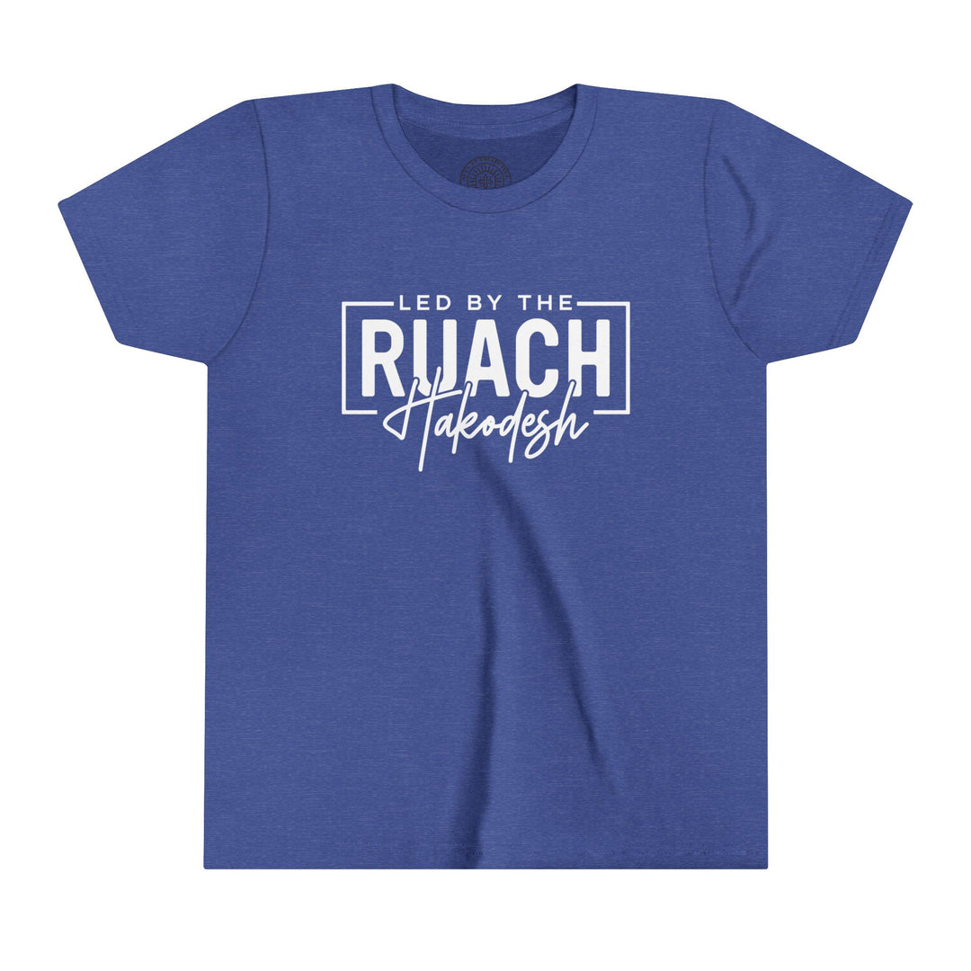 Led By Ruach Hakodesh Youth T-shirt Kids clothes Heather True Royal S 