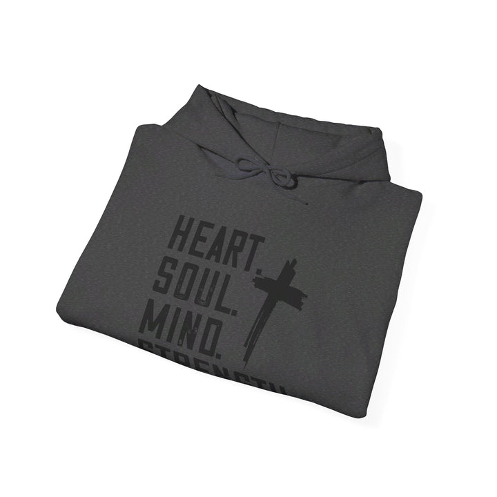 Heart Soul Mind Strength Cross Hoodie Hoodie   