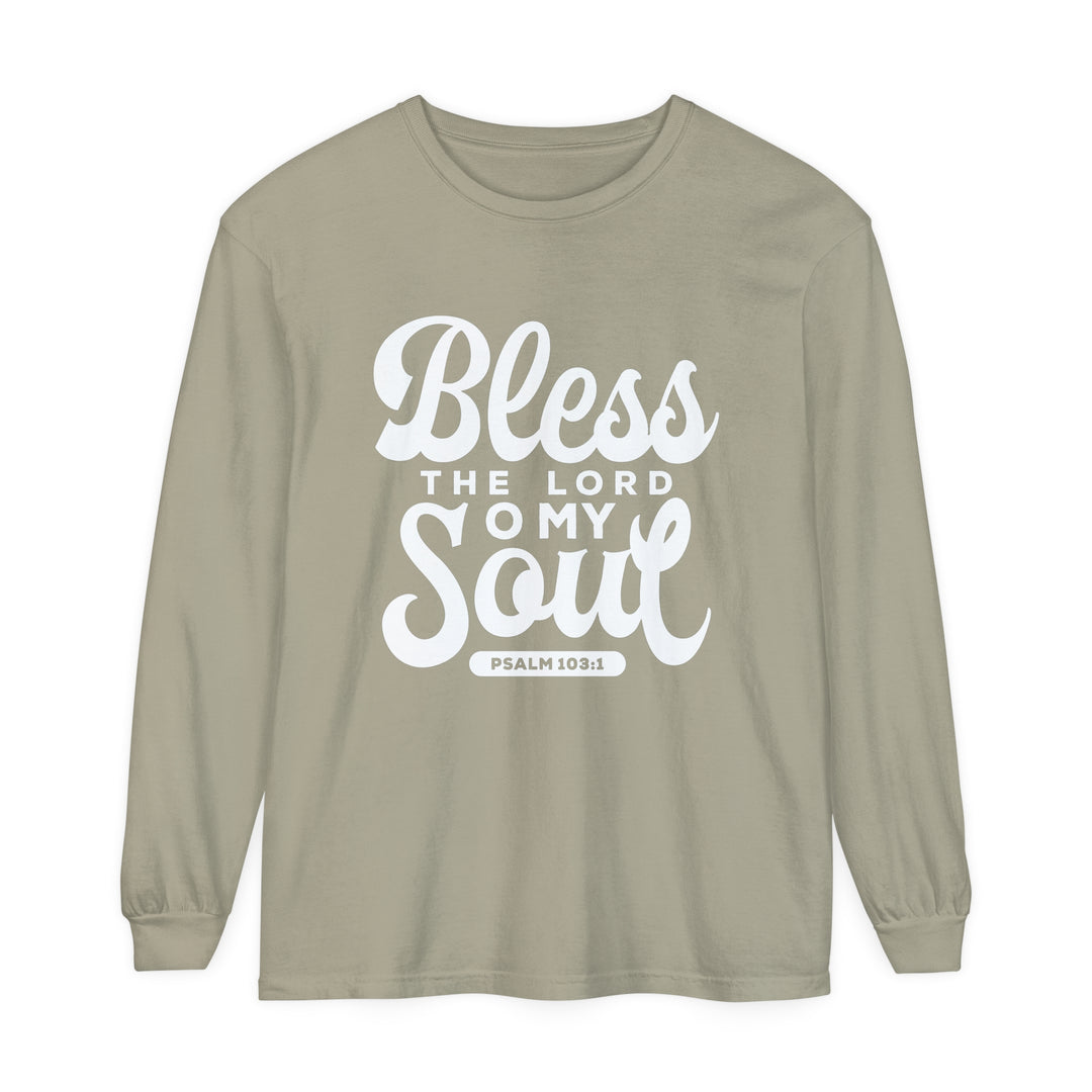 Bless The Lord Long Sleeve Shirt Long-sleeve Sandstone S 