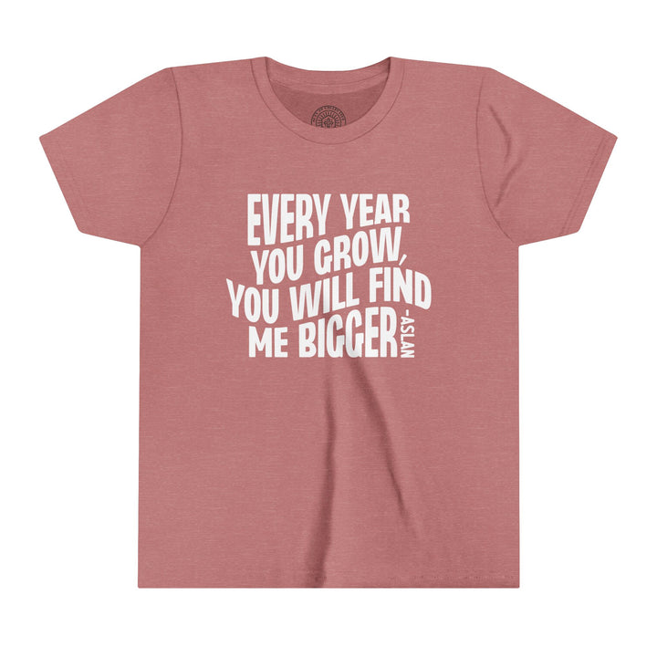 Every Year You Grow Youth T-shirt Kids clothes Heather Mauve S 