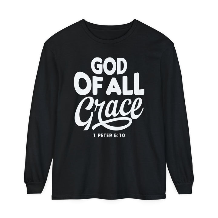 God of All Grace Long Sleeve Shirt Long-sleeve Black S 