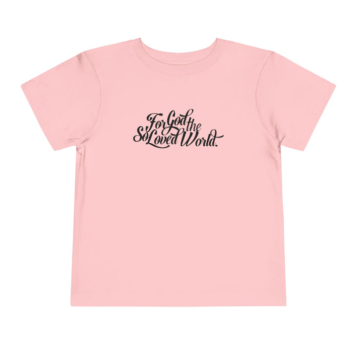 God So Loved Toddler Tee Kids clothes Pink 2T 