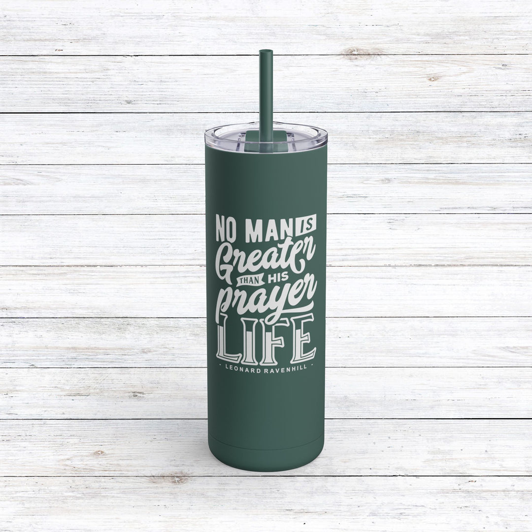 Christian Tumbler Prayer Life Mug Deep Teal 20oz Matte