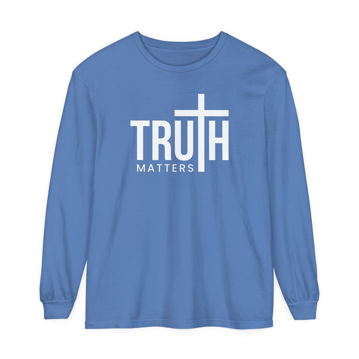 Truth Matters Long Sleeve Shirt Long-sleeve Flo Blue S 