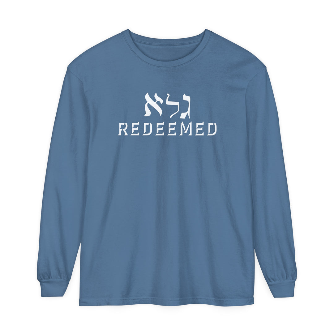 Redeemed Long Sleeve Shirt Long-sleeve Blue Jean S 