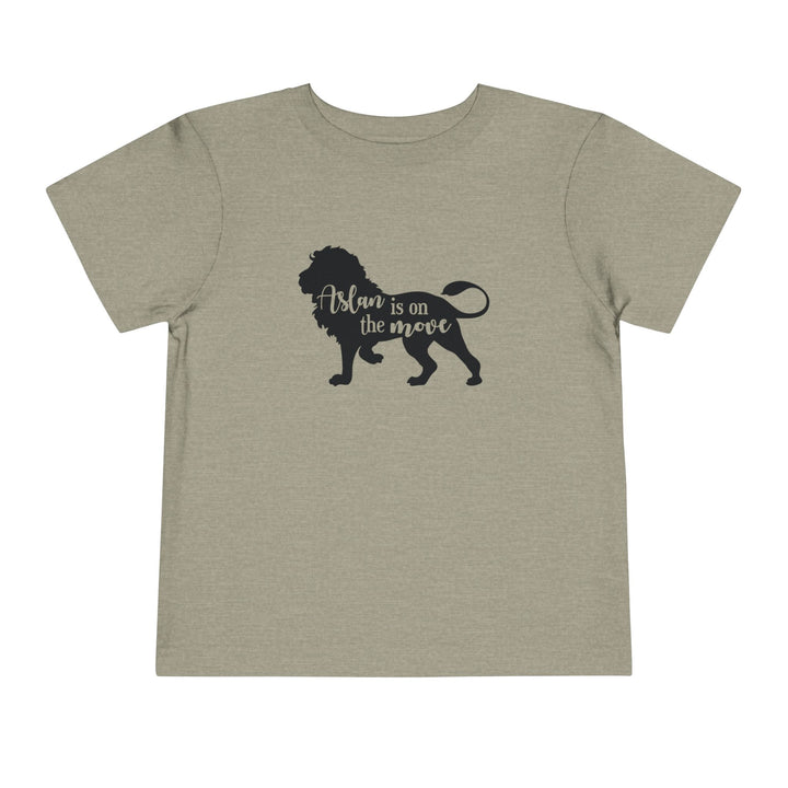 Aslan Is On The Move Toddler Tee Kids clothes Heather Stone 2T 