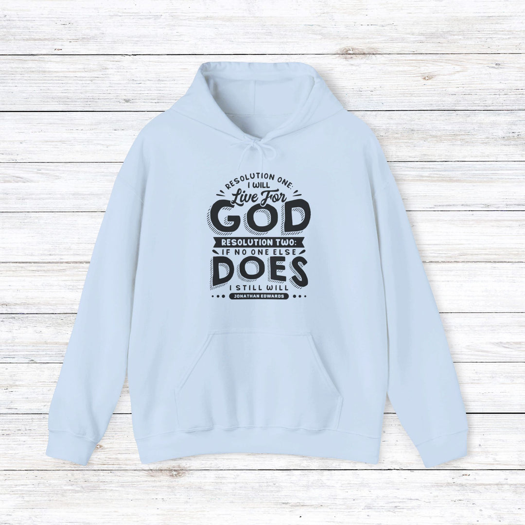 Live For God (Black Print)  Hoodie Hoodie Light Blue S 