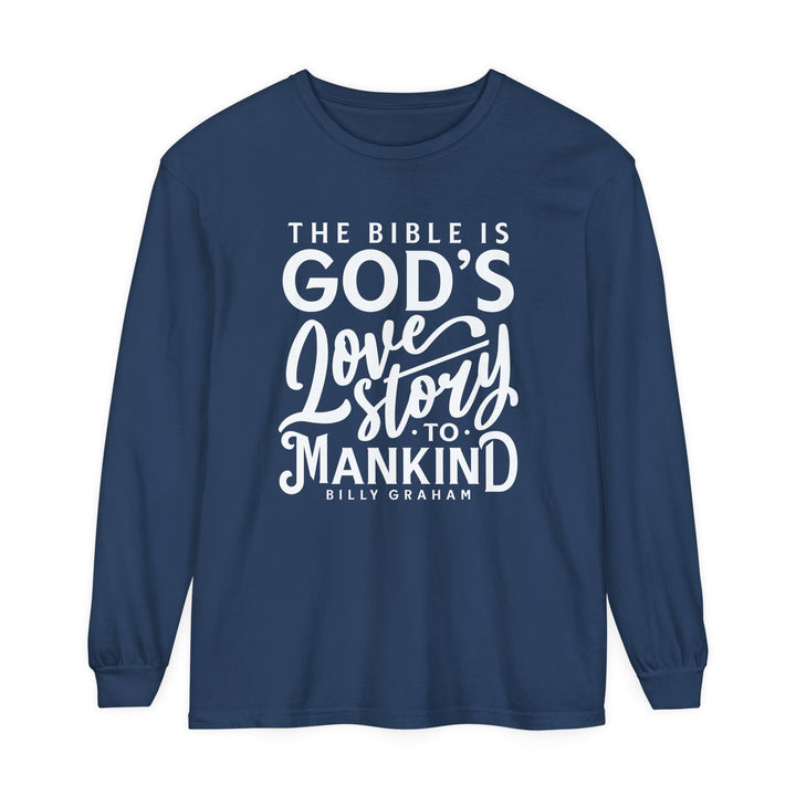 God's Love Story Long Sleeve Shirt Long-sleeve Midnight S 