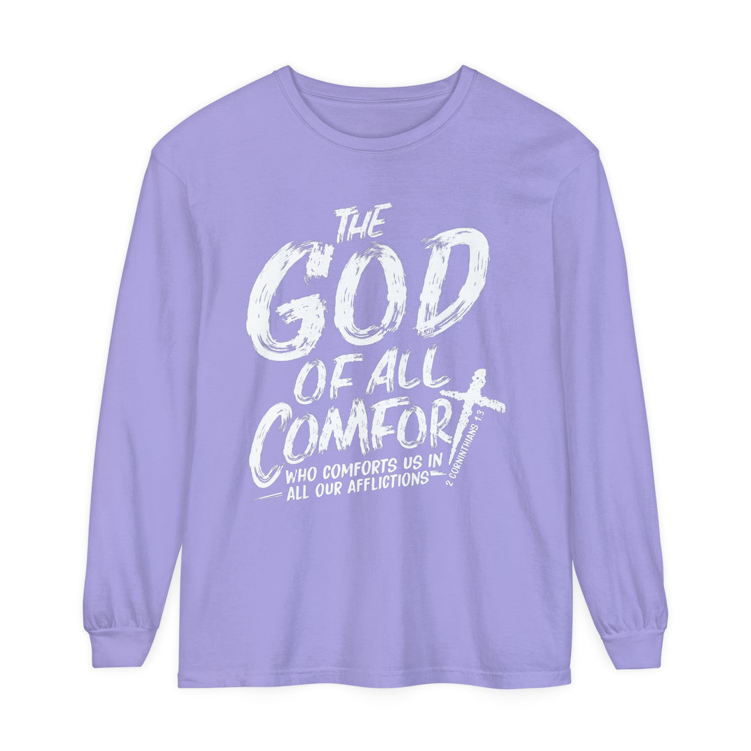 God of All Comfort Long Sleeve Shirt Long-sleeve Violet S 