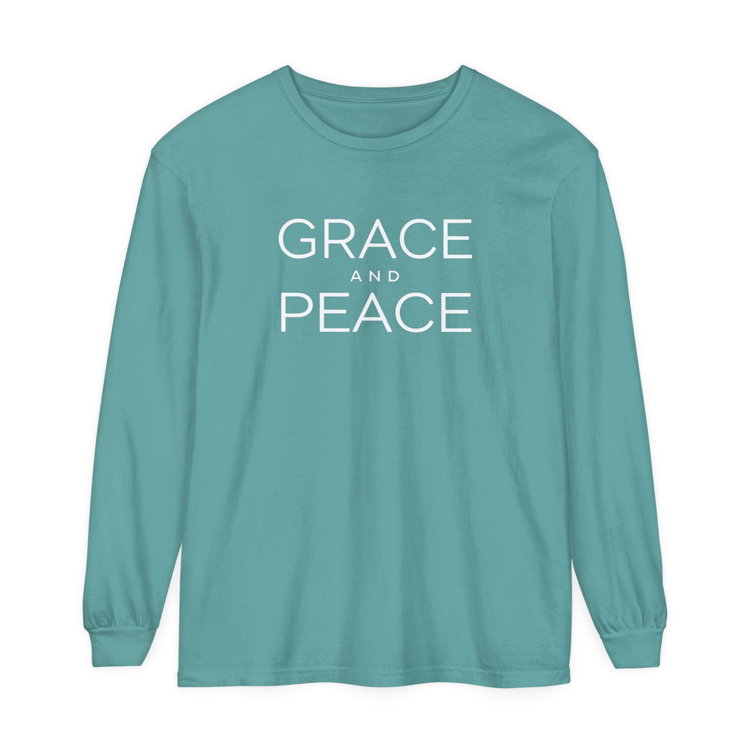 Grace and Peace Long Sleeve Shirt Long-sleeve Seafoam S 