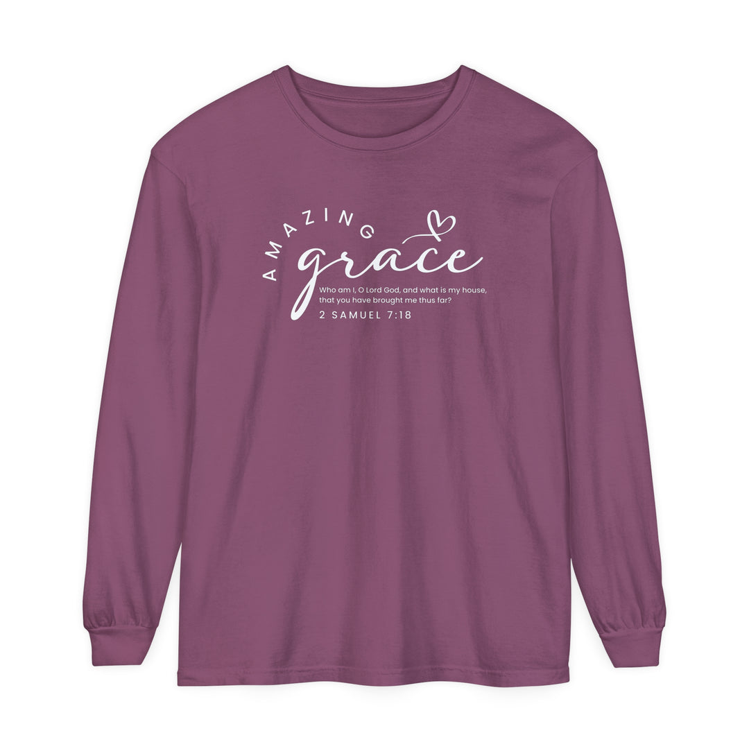 Amazing Grace Heart Long Sleeve Shirt Long-sleeve Berry S 