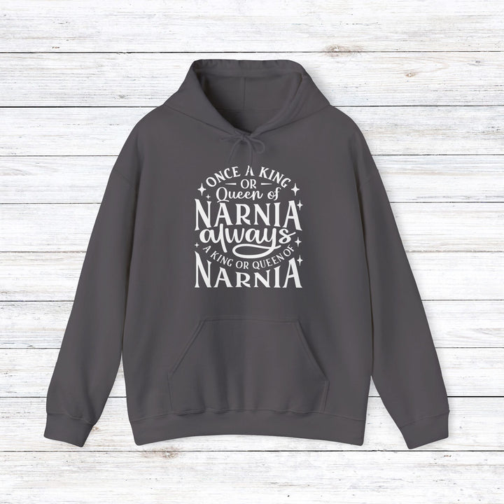 King or Queen of Narnia Hoodie Hoodie Charcoal S 