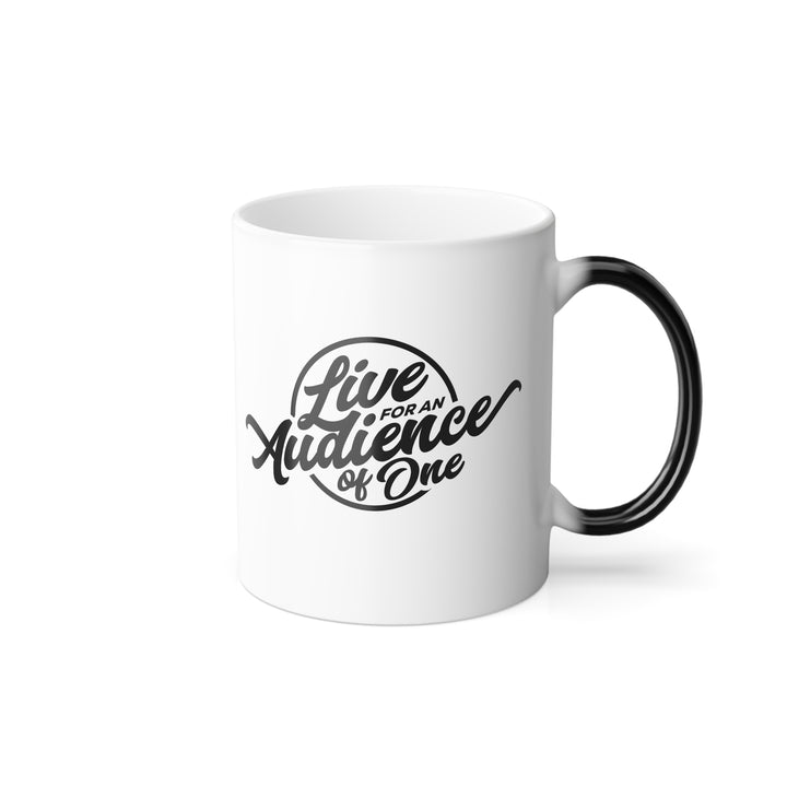 Christian Coffee Mug Audience of One Color Morphing Mug   