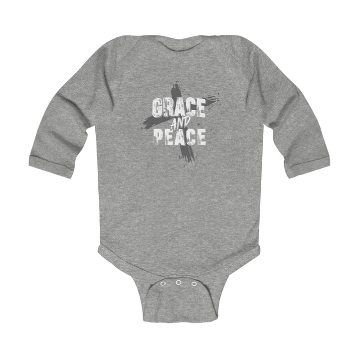 Grace and Peace Infant Long Sleeve Bodysuit Kids clothes Heather NB (0-3M) 