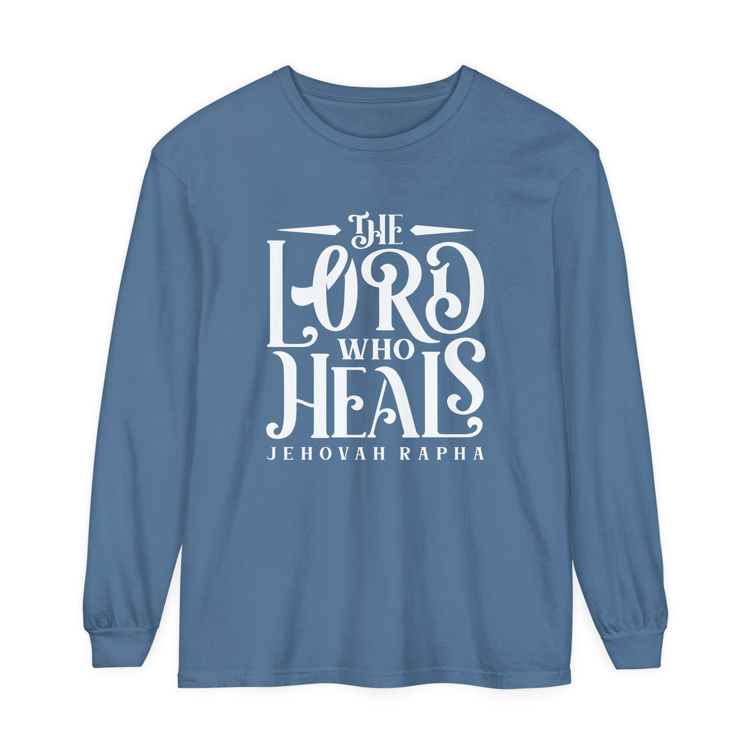 The Lord Who Heals Long Sleeve Shirt Long-sleeve Blue Jean S 